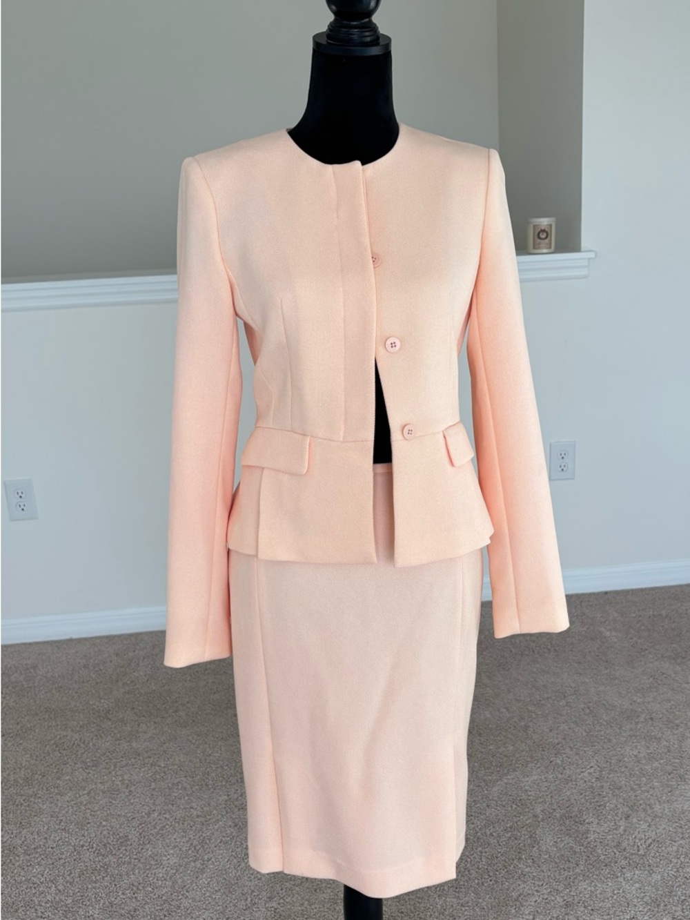 Calvin Klein 2-Piece Suit Set – Blush Peach – Size 2 (XS/S) New
